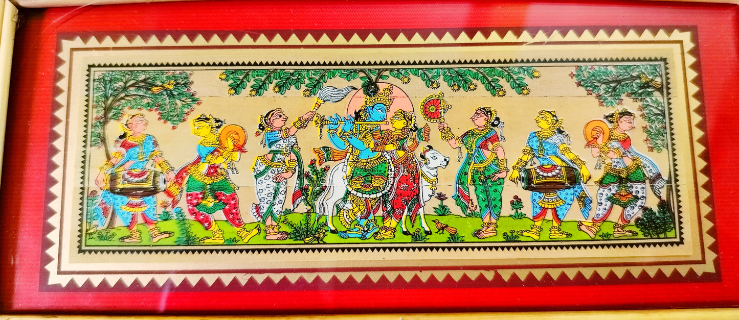 Raghurajpur Patachitra ( Krishna Leela)