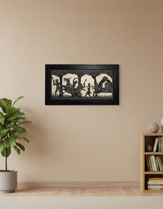 Attack on palki( slate art)