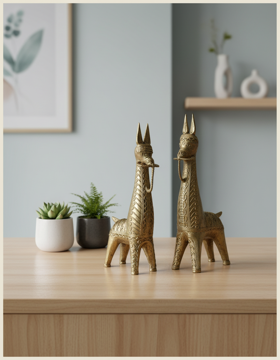 Dokra Pair of Horses