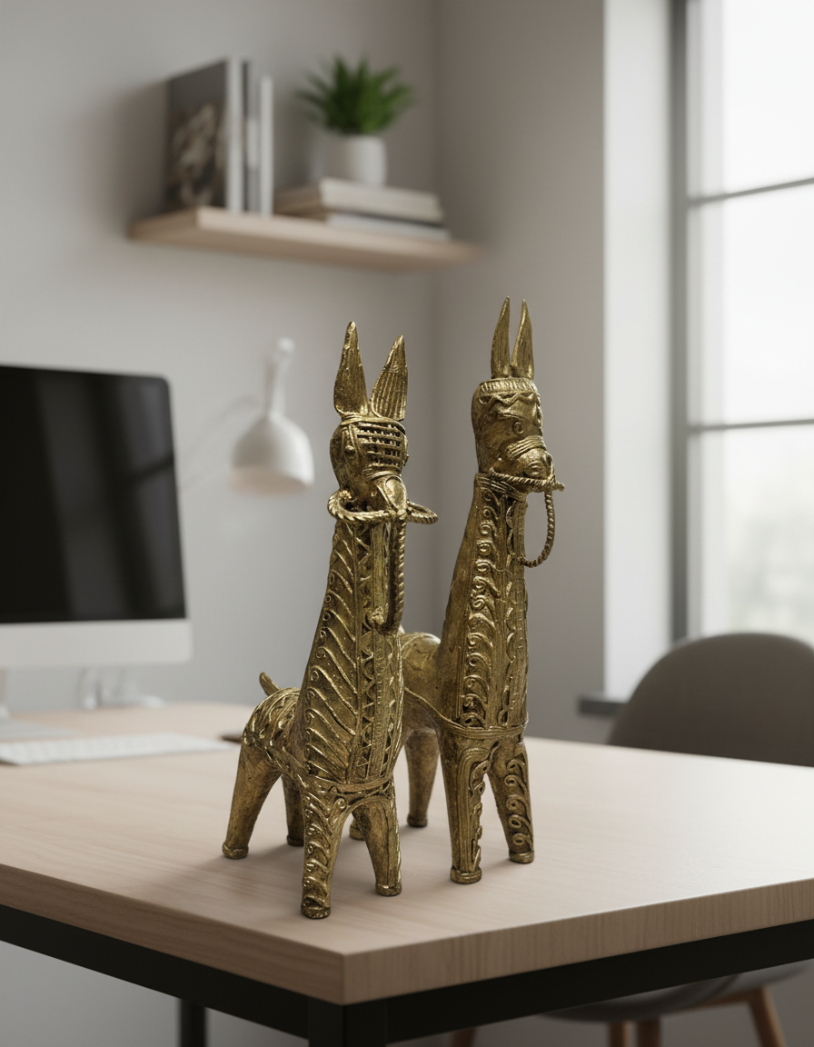 Dokra Pair of Horses